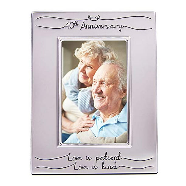 Unique and Thoughtful Gift Idea Haysom Interiors Beautiful Two Tone Silver Plated 40th Anniversary 4 x 6 Picture Frame with Black Velvet Unique and Thoughtful Gift Idea Haysom Interiors Beautiful Two Tone Silver Plated 40th Anniversary 4 x 6 Picture Frame with Black Velvet